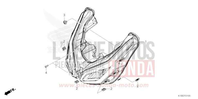 SCHEINWERFER von Forza 350 MAT ROBUST GRAY METALLIC (NHC74) von 2023